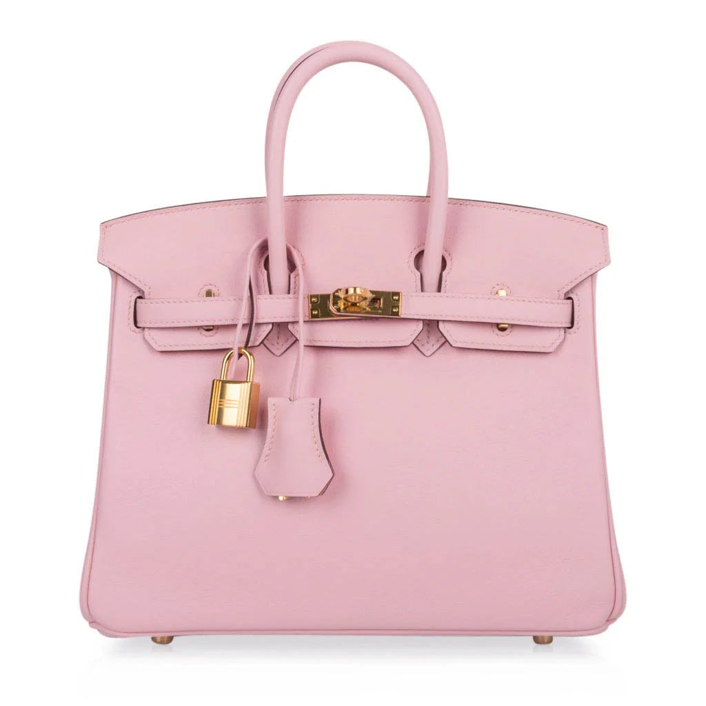 Birkin 25 Bag Rose Sakura Swift Gold Hardware Rare