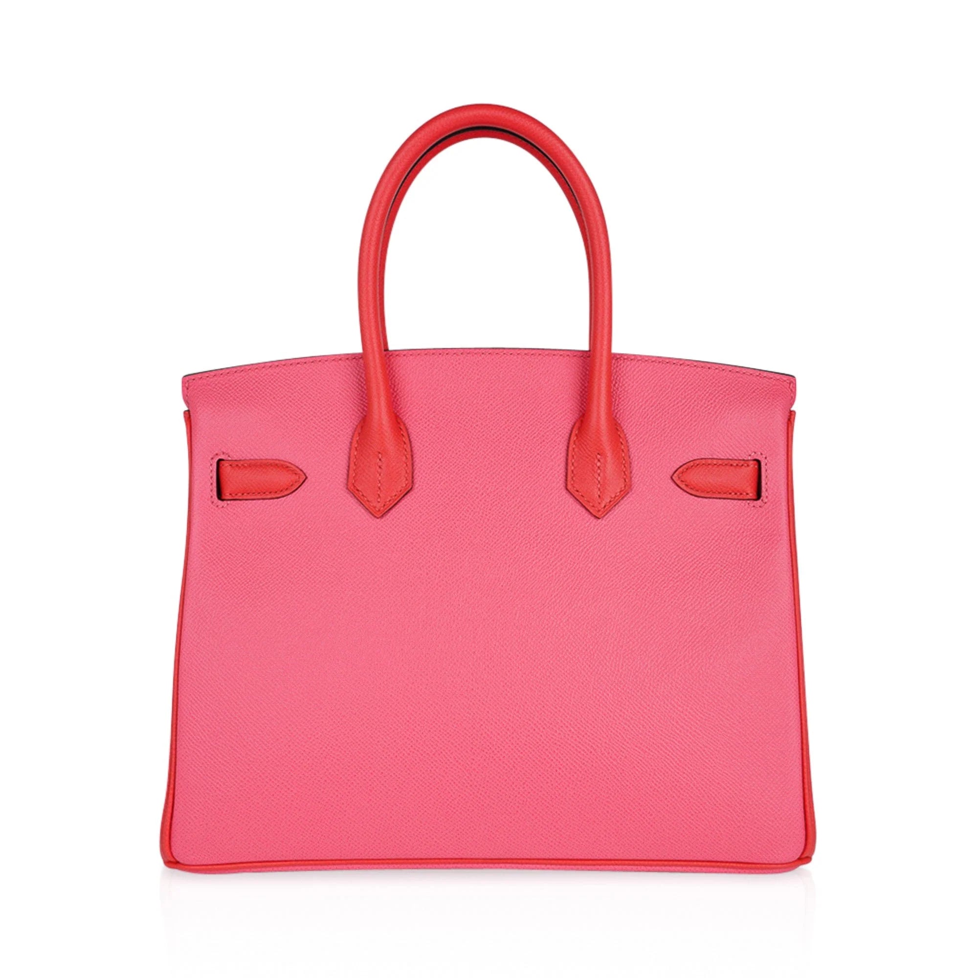 Special Order HSS Birkin 30 Bag Rose Azalee & Rose Jaipur Epsom with Brushed Palladium Hardware