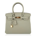 Birkin 30 Bag Sage (Sauge) Clemence Leather Gold Hardware