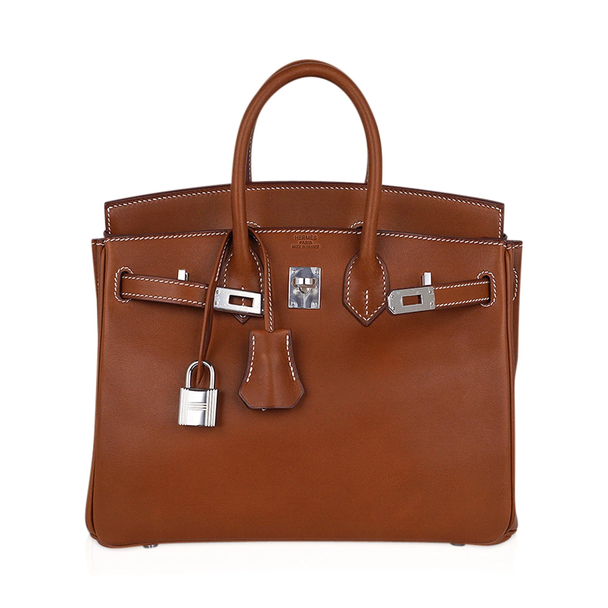 Limited Edition Birkin 25 Fauve Barenia Leather Bag Palladium Hardware