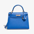 Kelly 2nd-Generation Epsom Blue Royal Palladium Hardware
