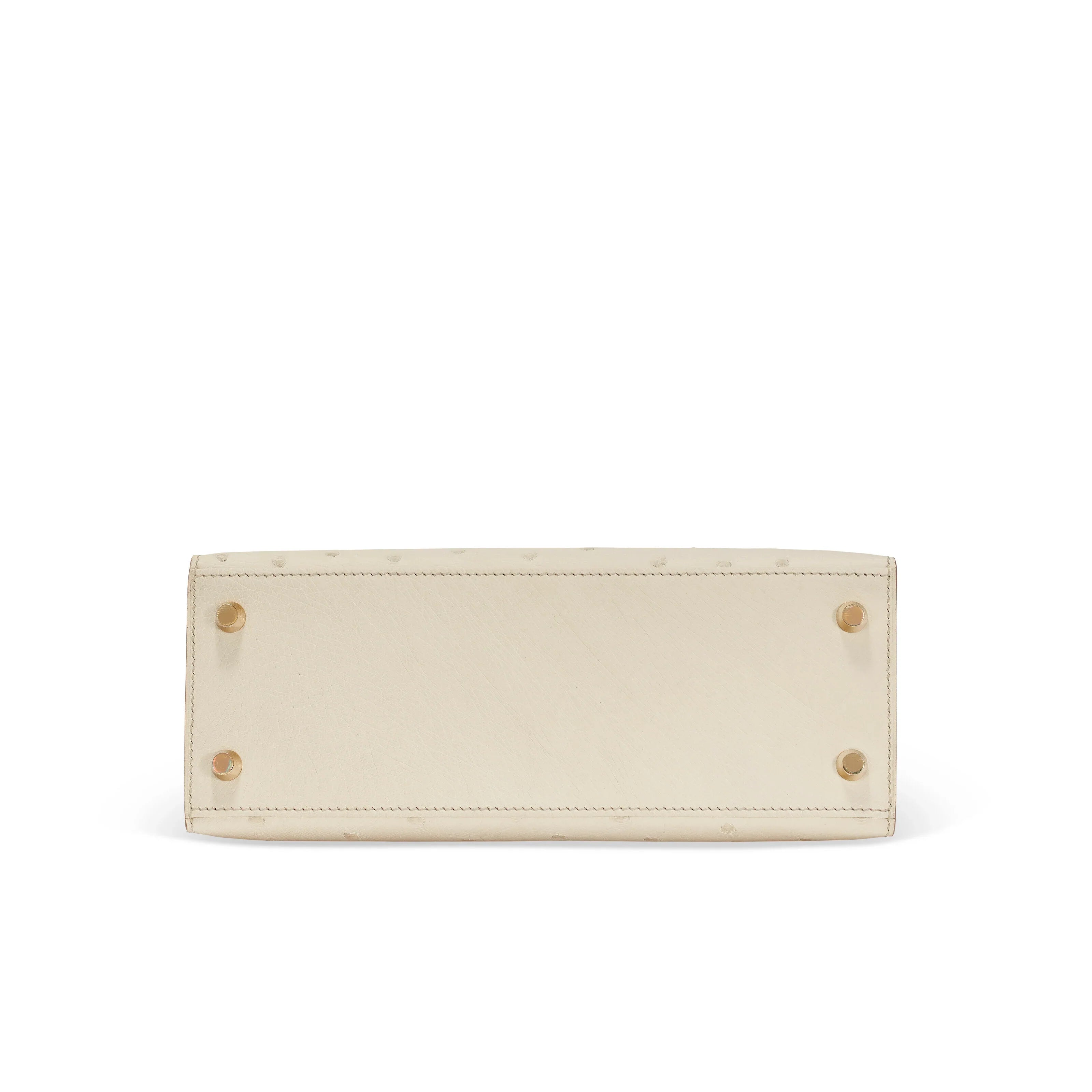 Kelly With Beton Ostrich Sellier Gold Harrdware