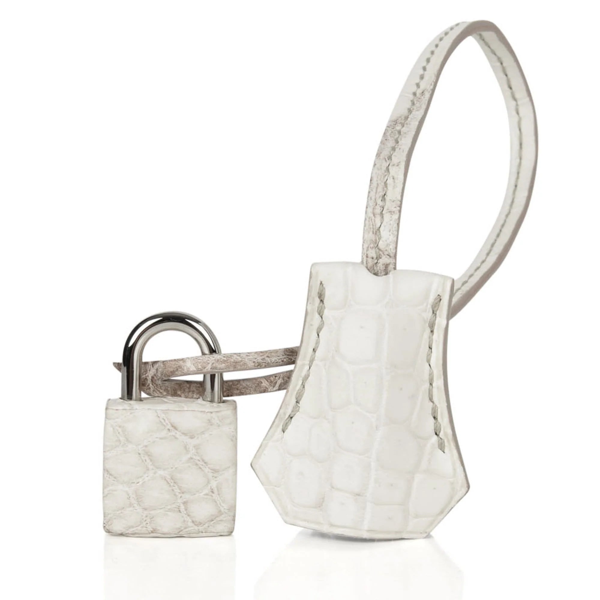 Birkin 35 Himalaya Blanc Crocodile Palladium Hardware