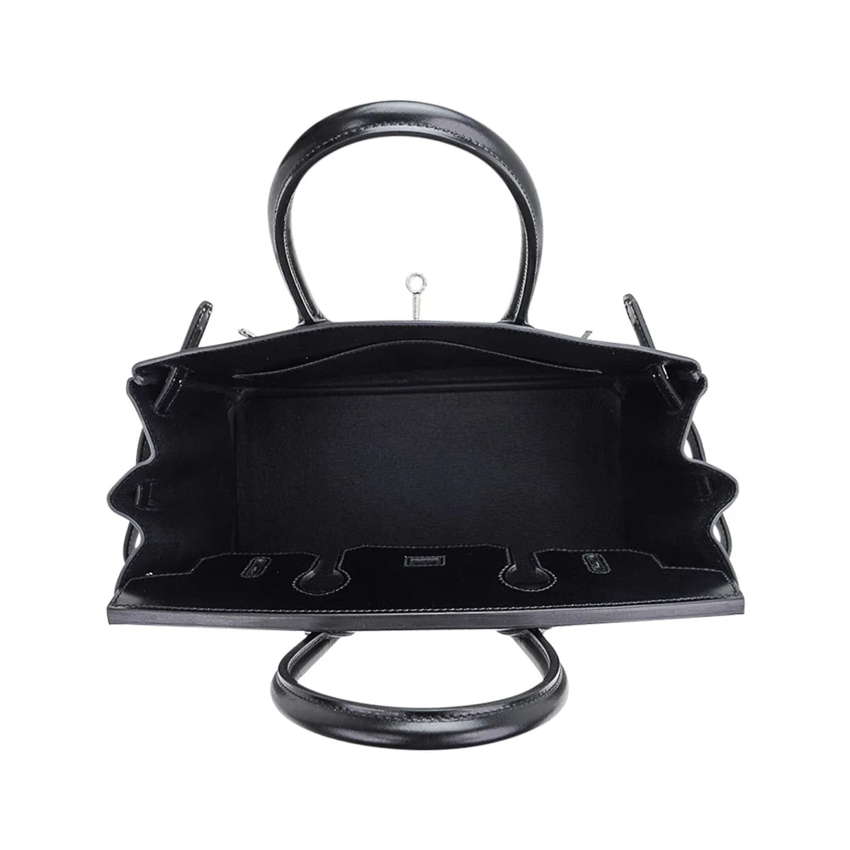 Birkin 30 Black Box Leather Bag Palladium Hardware