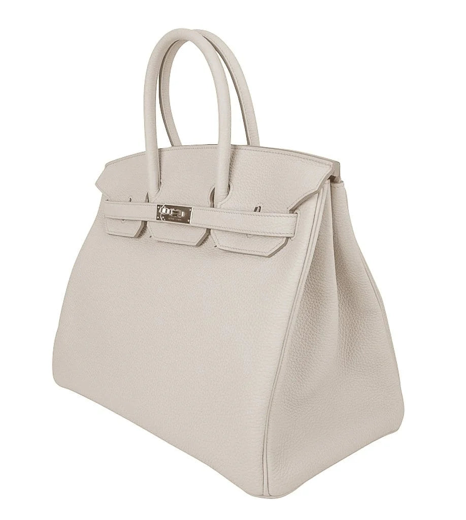 Birkin 35 Bag Beton Clemence Palladium Hardware