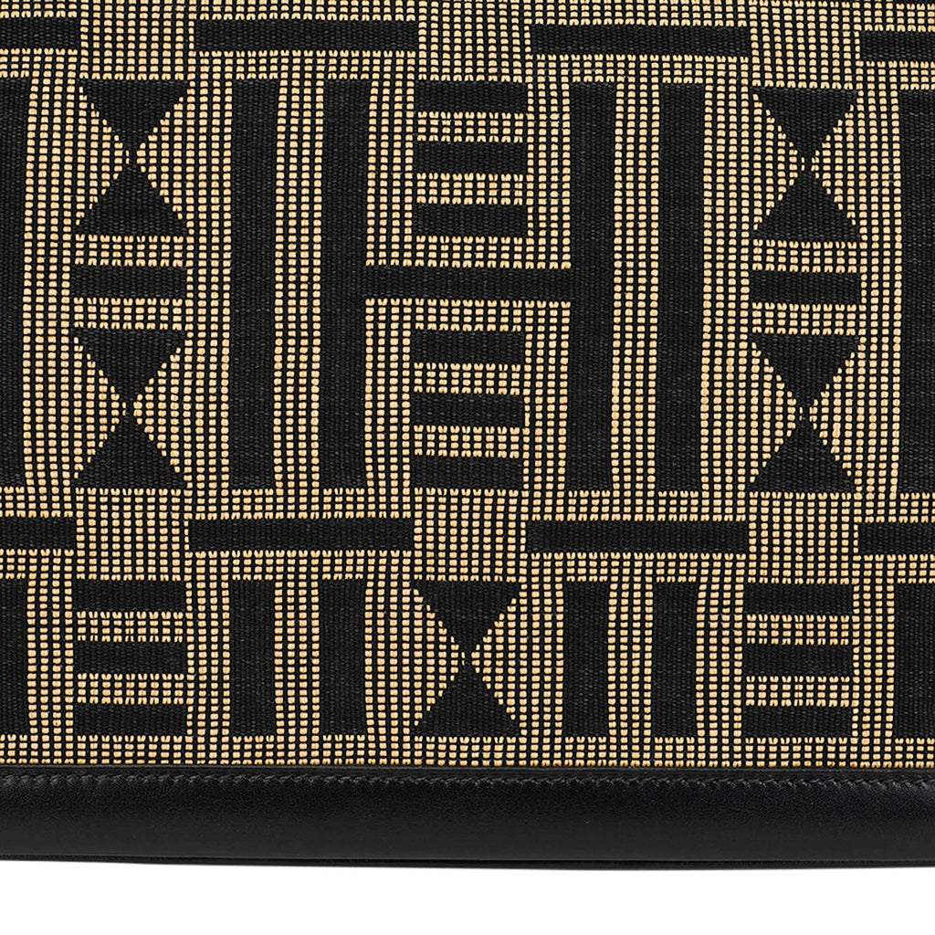 Limited Edition Vintage Horizons Birkin 40 Black Box Leather with Gold Embroidered Toile