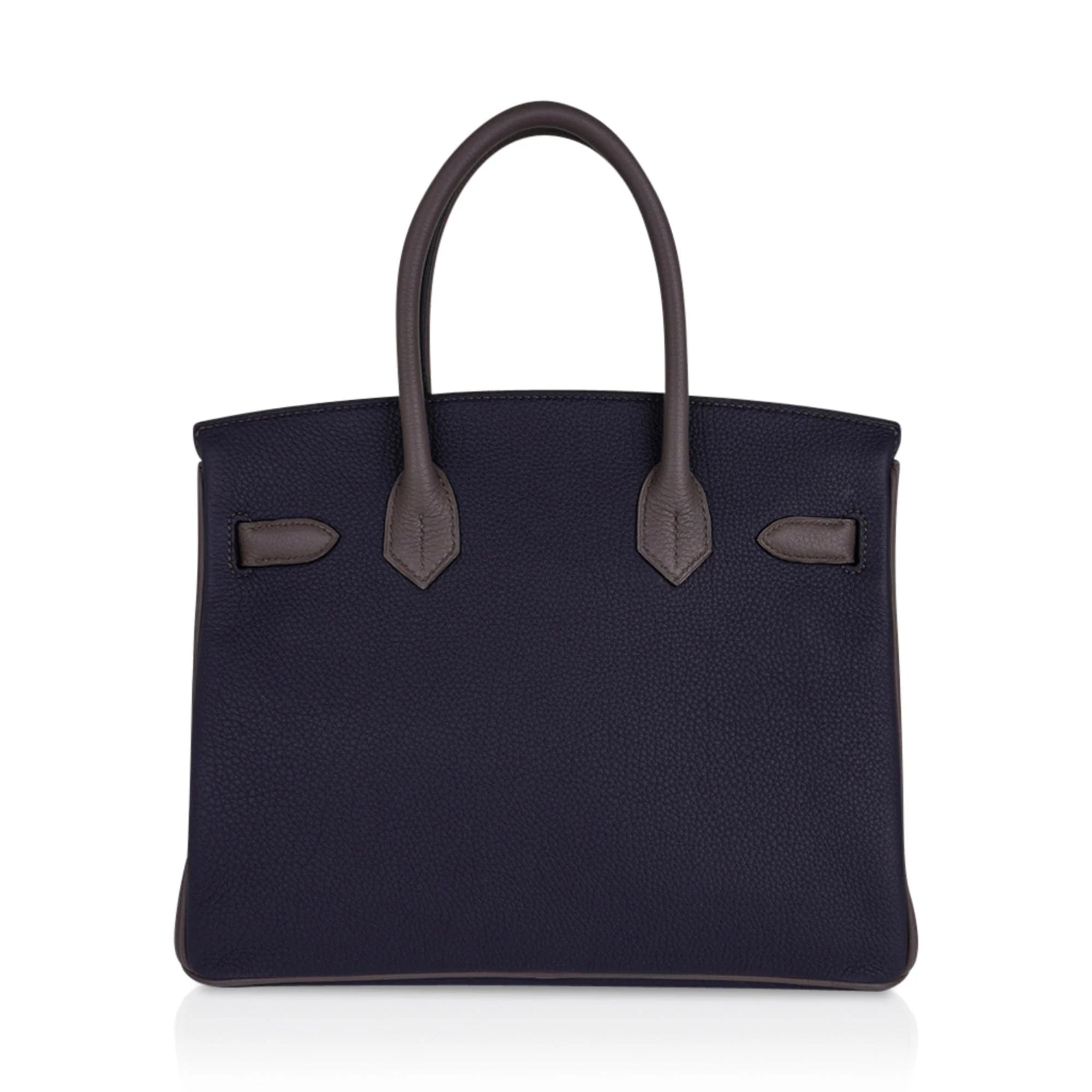 Special Order HSS Birkin 30 Bag Blue Nuit & Etain Togo Leather with Brushed Palladium Hardware