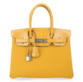 Birkin Touch 30 Bag Jaune Ambre Crocodile / Togo Limited Edition