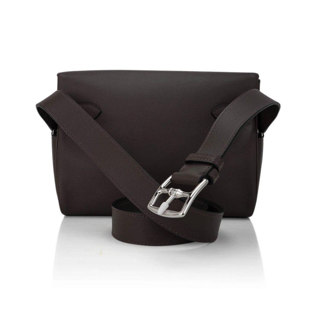 Kelly Messenger 25 Bag Ecorce Evercolor Leather with Palladium Hardware