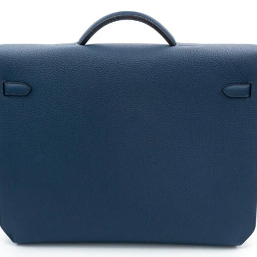 Kelly Depeches 36 Document Holder In Bleu De Prusse Togo Calfskin