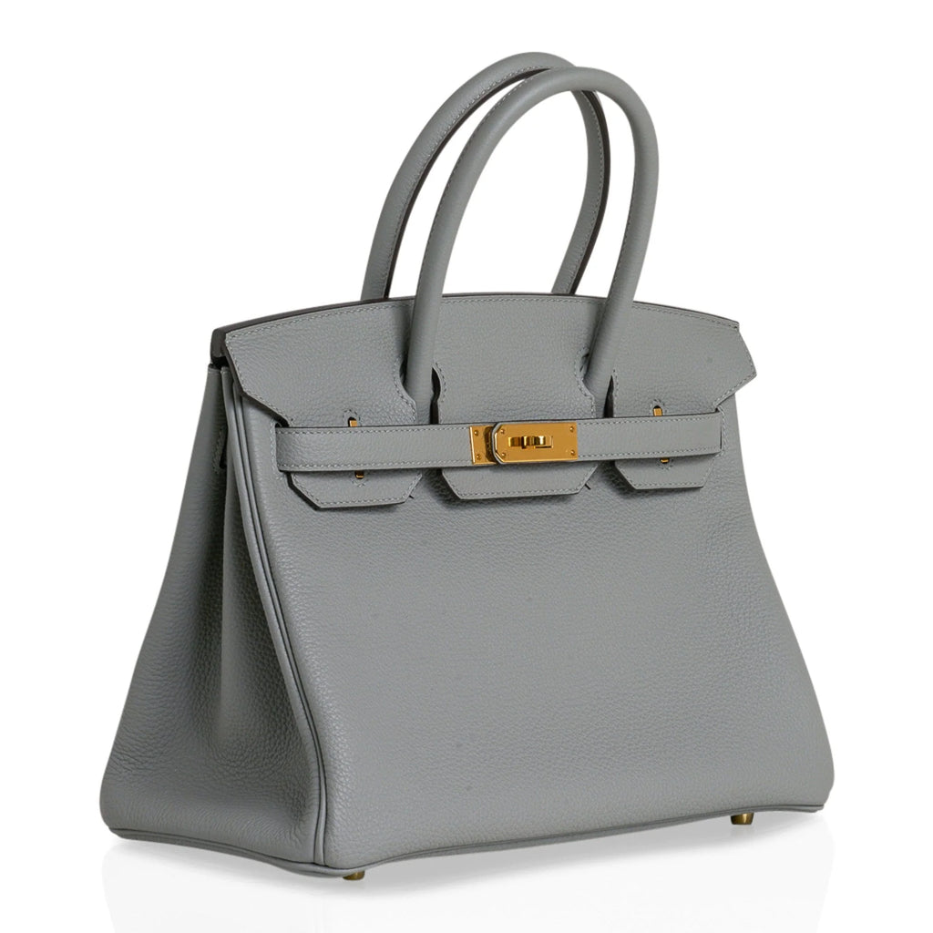Birkin 30 Bag Gris Mouette Gold Hardware Togo Leather