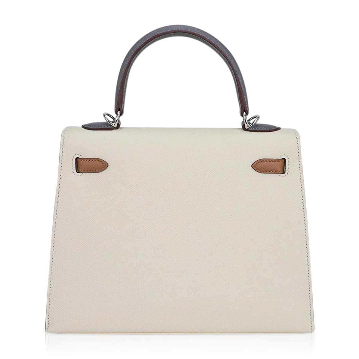 Kelly Sellier 25 Bag Nata Chai & Gris Meyer Epsom Leather with Palladium Hardware