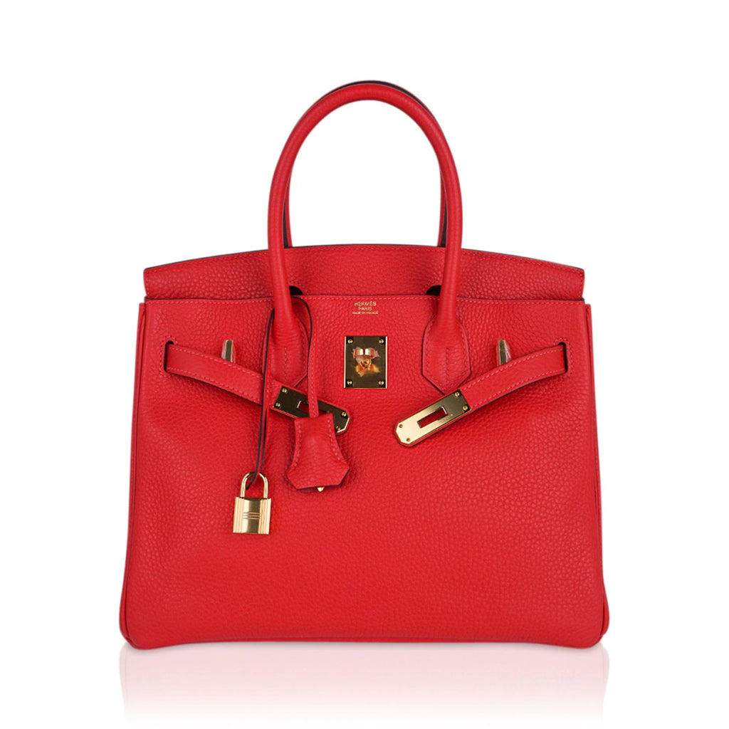 Birkin 30 Capucine Bag Togo Leather Gold Hardware