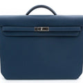Kelly Depeches 36 Document Holder In Bleu De Prusse Togo Calfskin