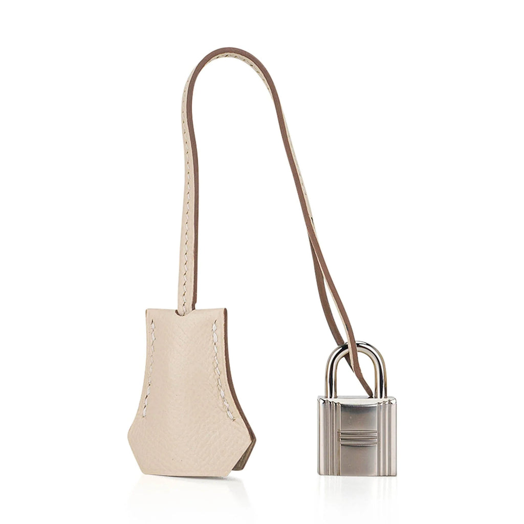 Kelly 28 Bag Sellier Craie Epsom Leather with Palladium Hardware