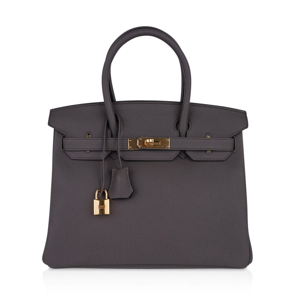 Birkin 30 Bag Etain Gray Coveted Gold Hardware Togo