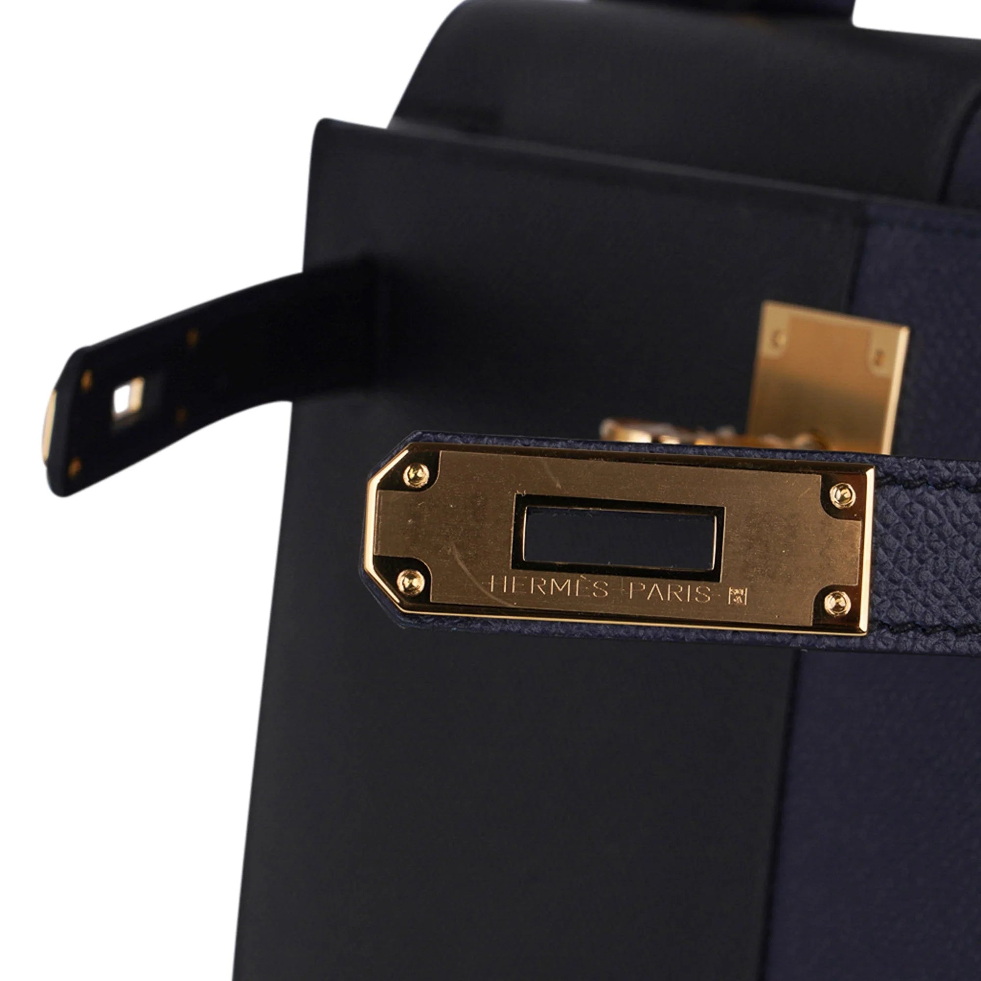 Kelly Casaque 28 Bag Black / Bleu Indigo Sellier Limited Edition