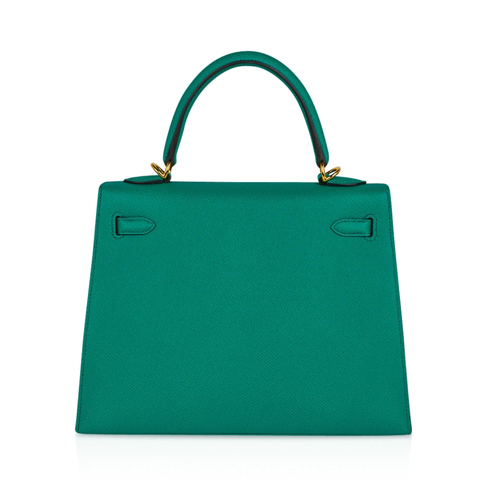 Kelly 25 Sellier Bag Jade Epsom Leather with Gold Hardware