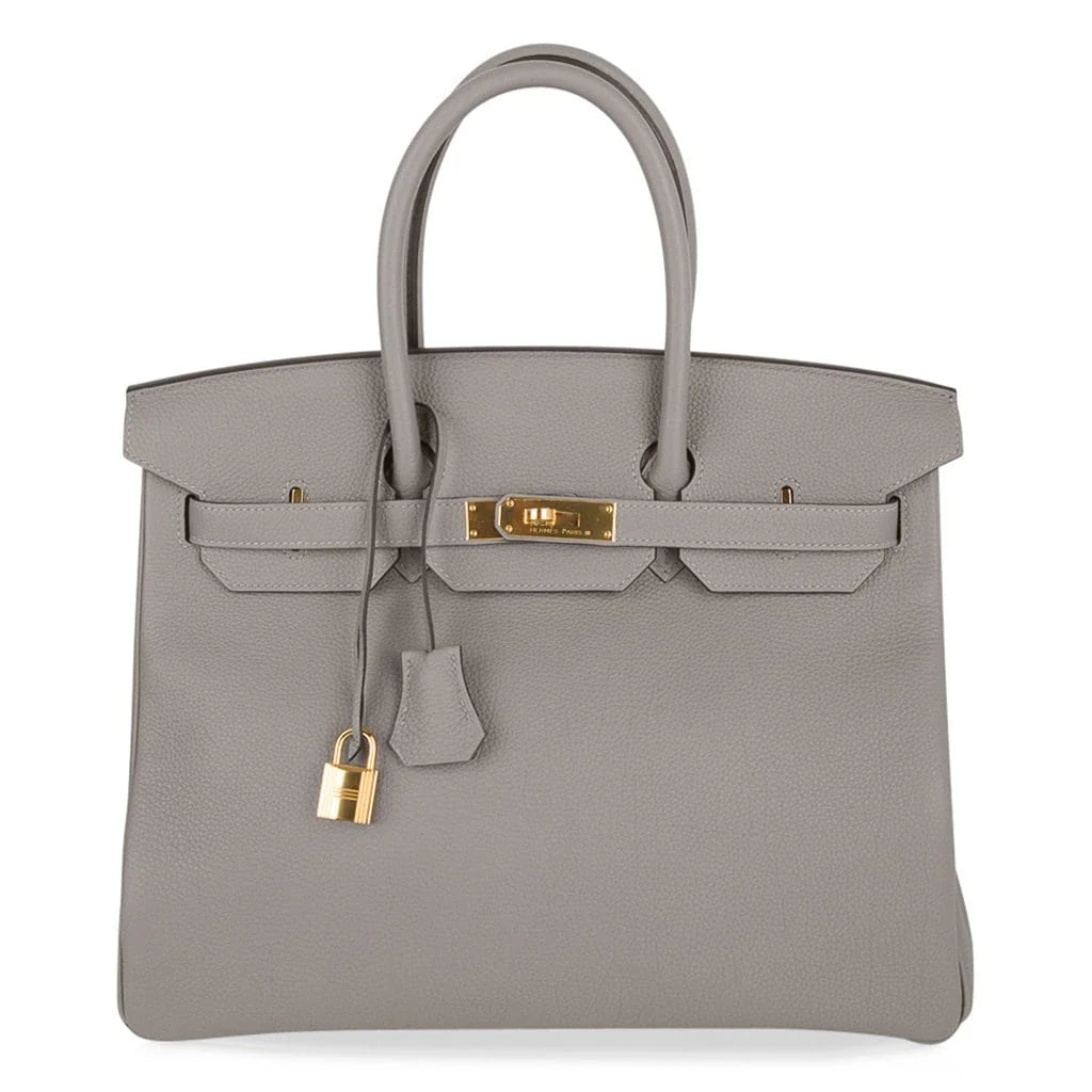 Birkin 35 Bag Gris Asphalte Togo Gold Hardware