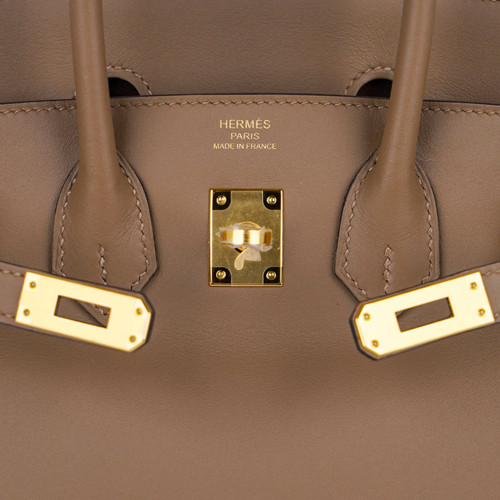 Birkin 25 Beige De Weimar Veau Jonathan Leather Gold Hardware