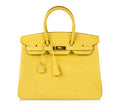 Birkin 35 Bag Matte Alligator Mimosa Gold Hardware Crazy Fabulous