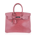 Birkin 35 Rose Indien Porosus Crocodile Bag – Rare Retired Color