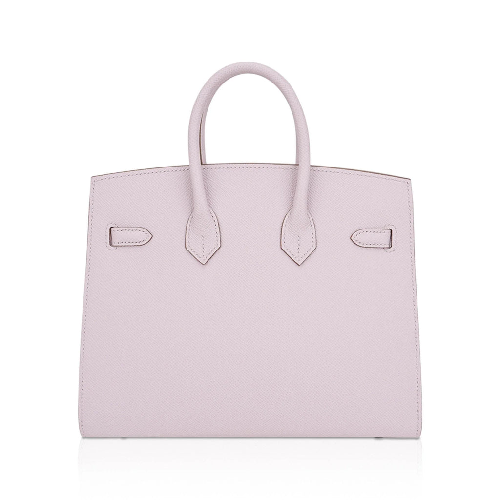 Birkin 25 Bag Sellier Mauve Pale Epsom Leather with Palladium Hardware