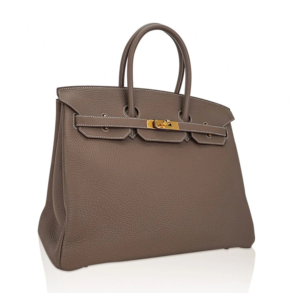 Birkin 35 Bag Etoupe Gold Hardware Togo Leather