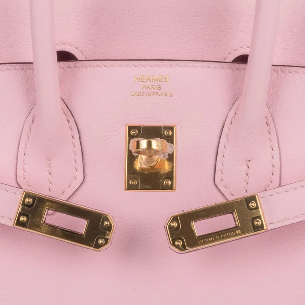 Birkin 25 Bag Rose Sakura Swift Gold Hardware Rare