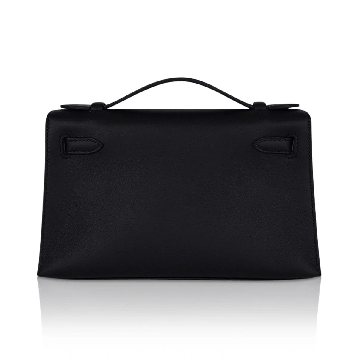 Kelly Pochette Bag Black Rose Gold Hardware Clutch