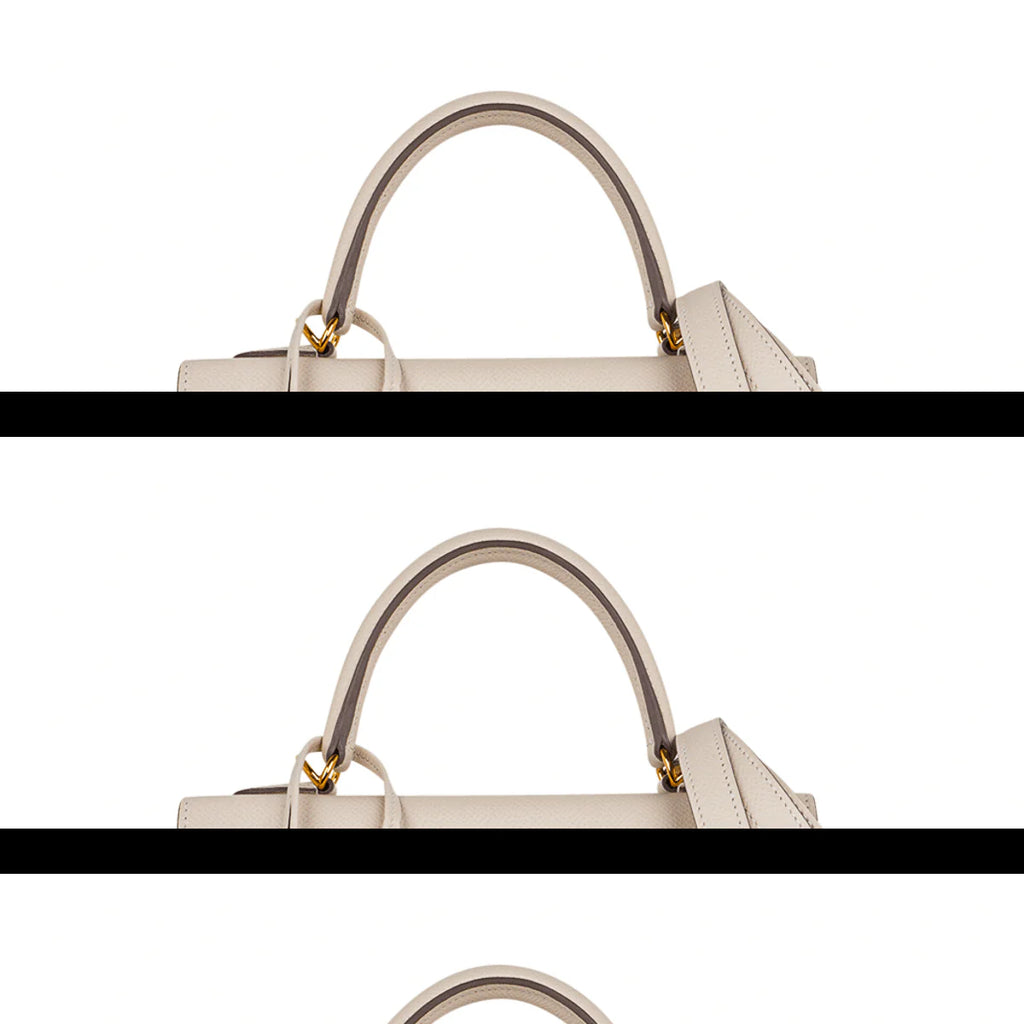 Kelly 25 Sellier Bag Craie Epsom Leather with Gold Hardware
