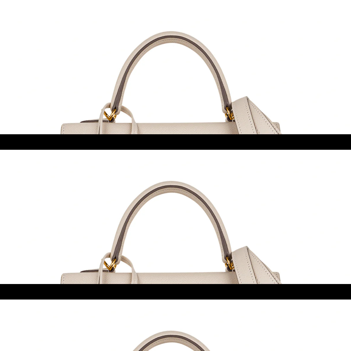 Kelly 25 Sellier Bag Craie Epsom Leather with Gold Hardware
