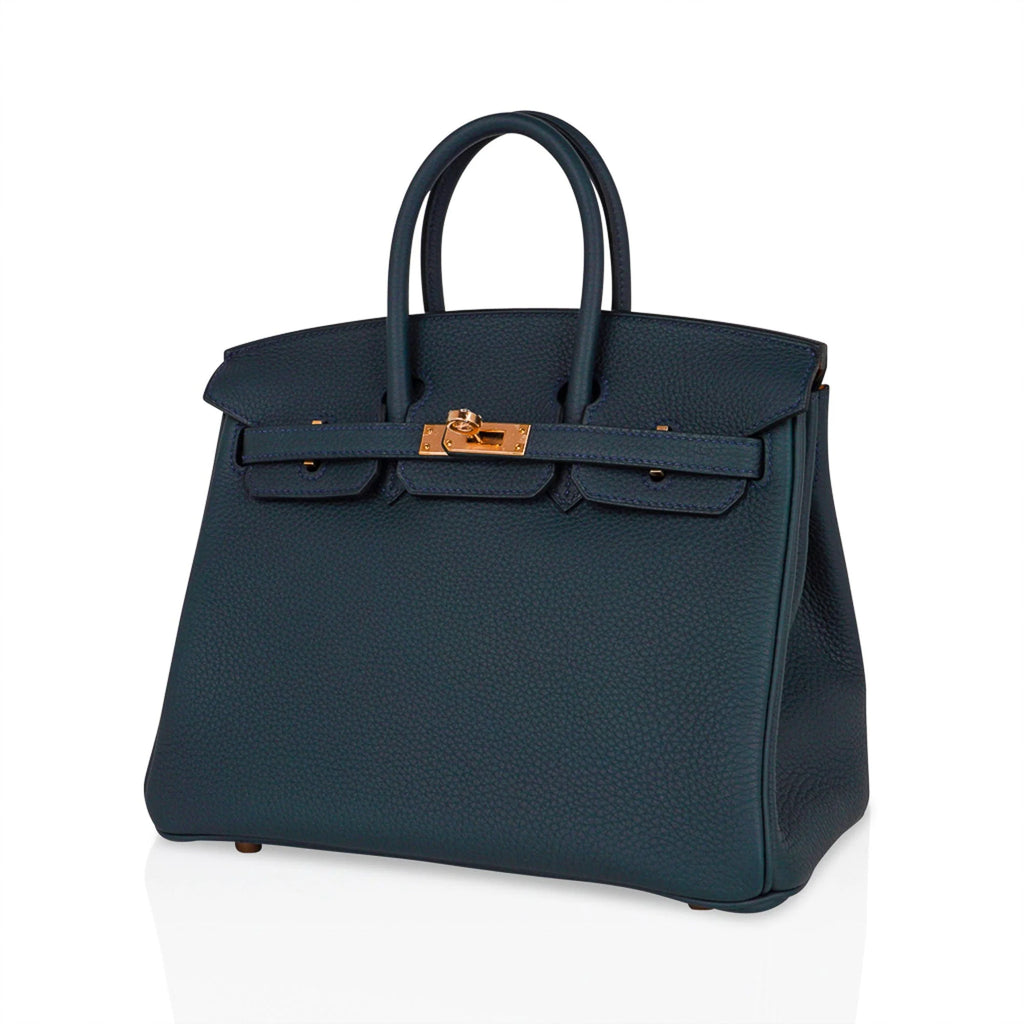 Special Order HSS Birkin 25 Bag Vert Cypress Togo Leather with Rose Gold Hardware
