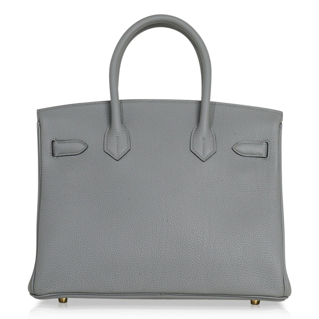 Birkin 30 Bag Gris Mouette Gold Hardware Togo Leather