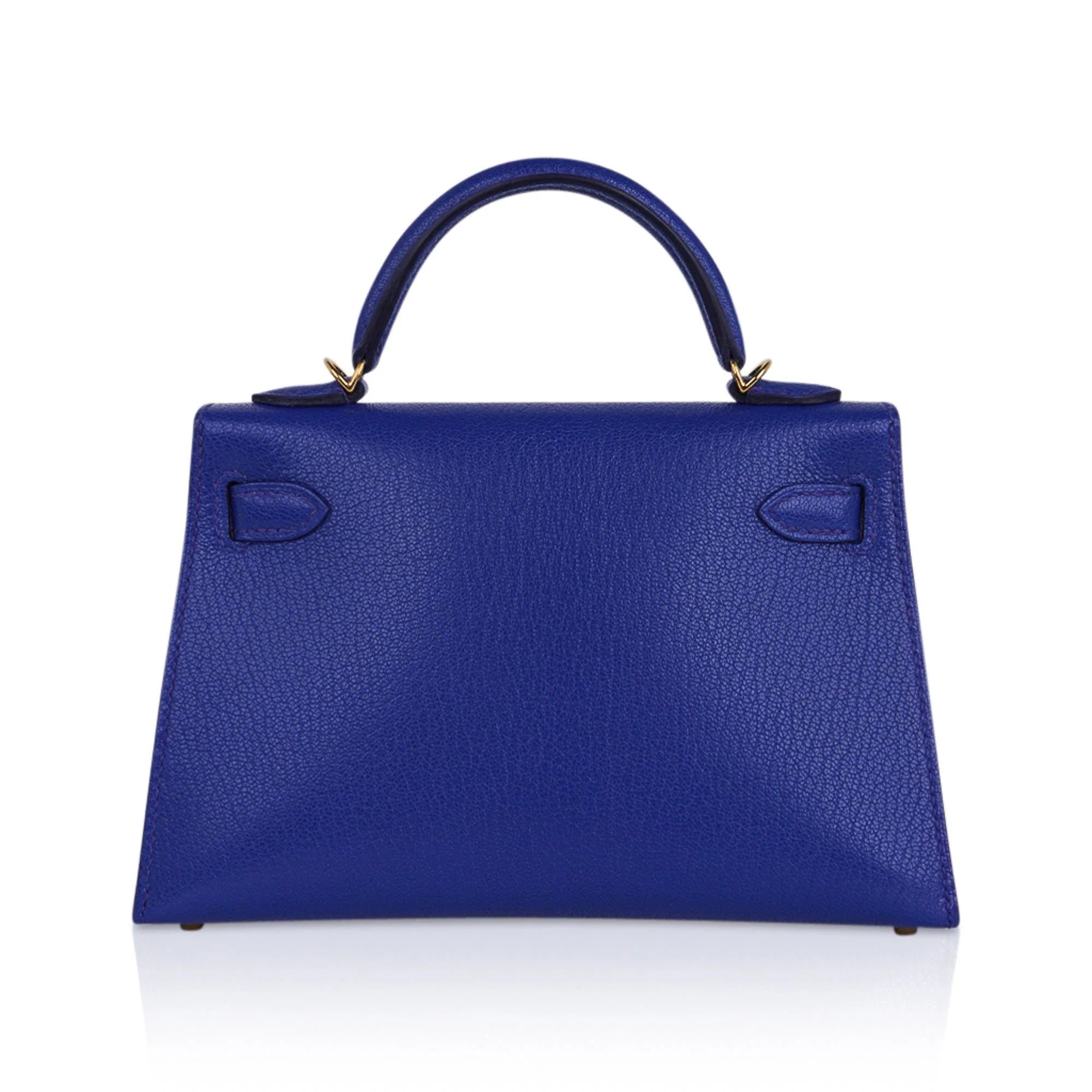 Kelly 20 Mini Sellier Bag Blue de Royal Chevre Leather Gold Hardware