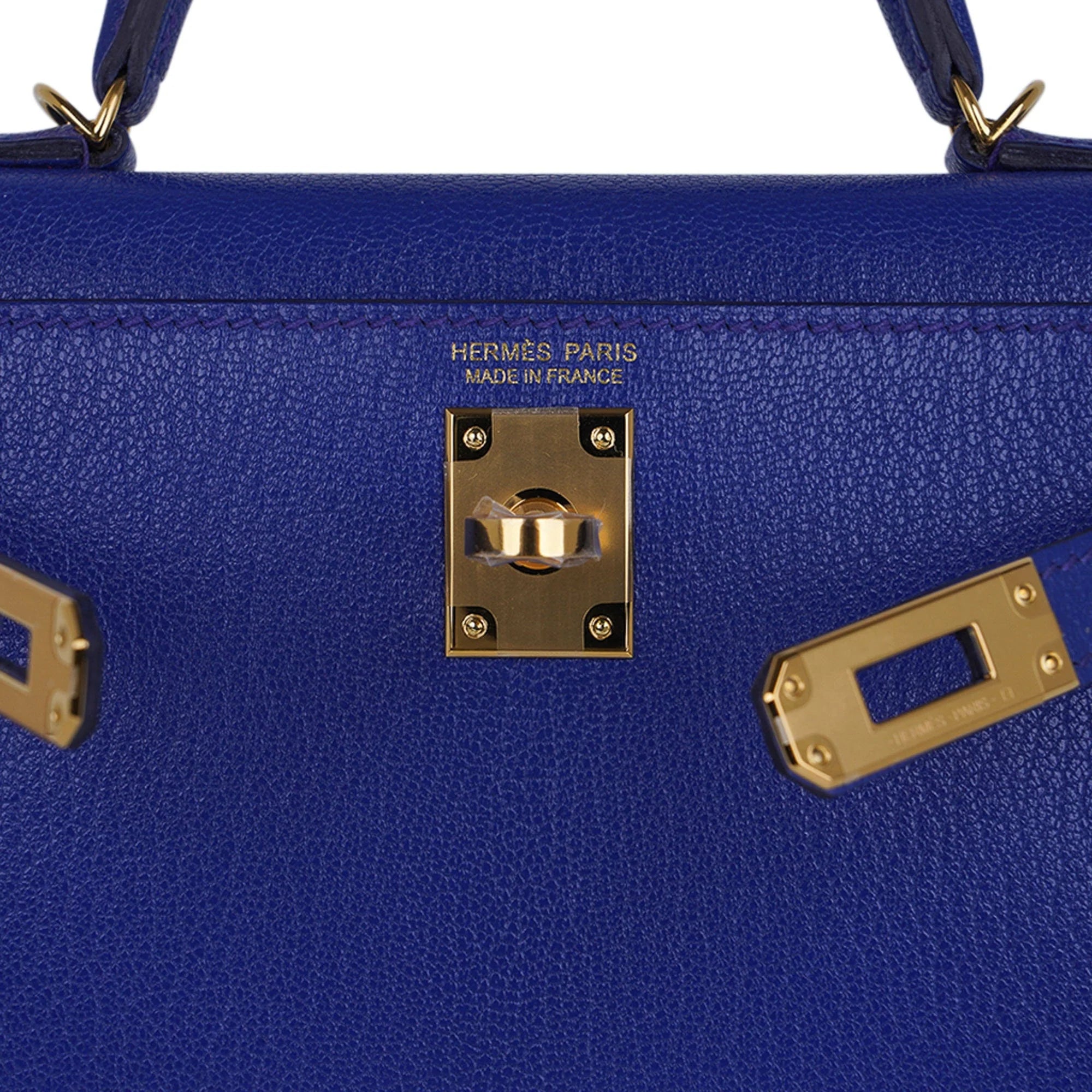 Kelly 20 Mini Sellier Bag Blue de Royal Chevre Leather Gold Hardware