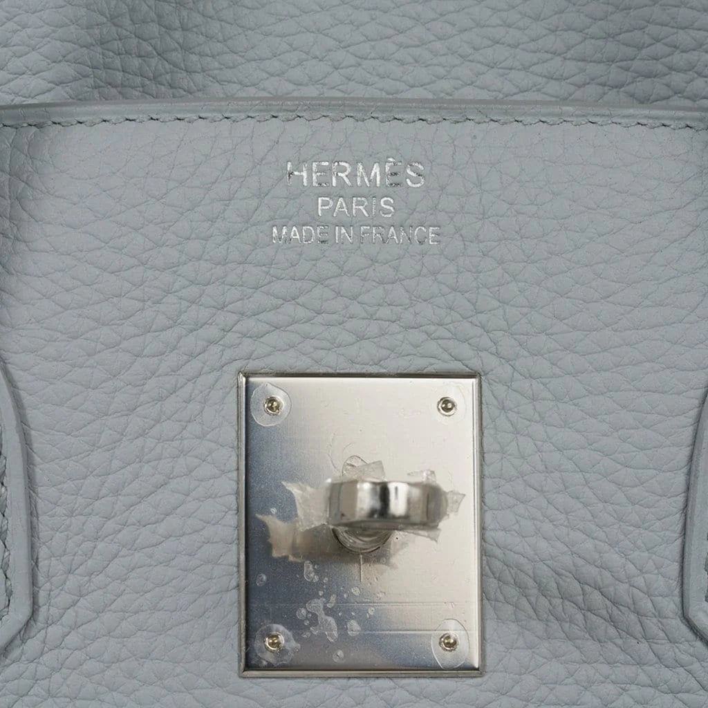 Birkin 35 Bag Blue Bleu Pale Togo Palladium Hardware