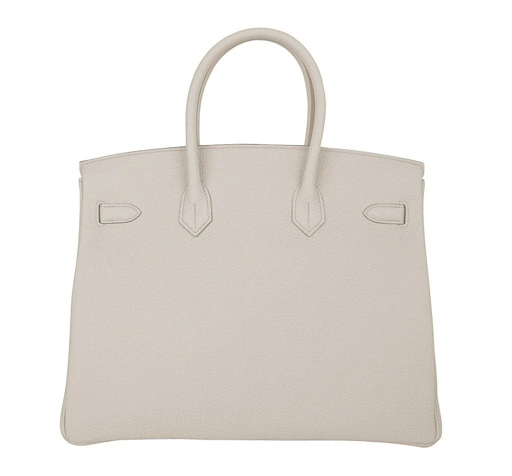 Birkin 35 Bag Beton Clemence Palladium Hardware