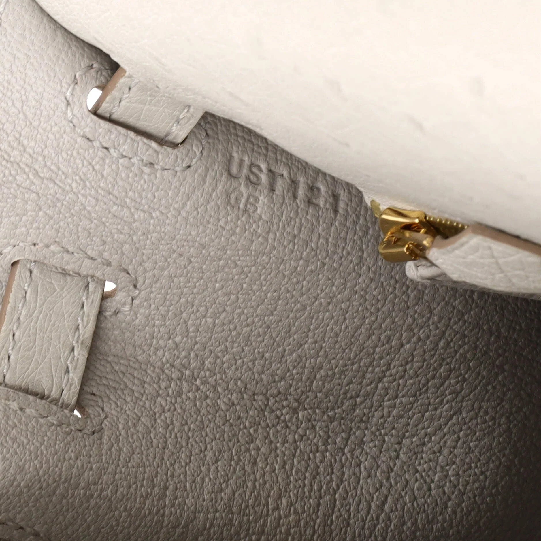 Kelly II Sellier Mini Beton Ostrich Gold Hardware