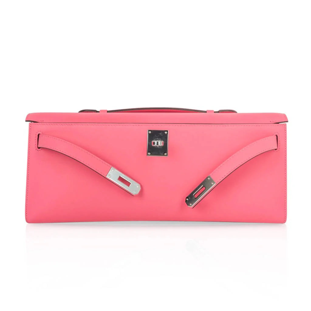 Kelly Cut Bag Pink Rose Azalee Swift with Palladium Hardware