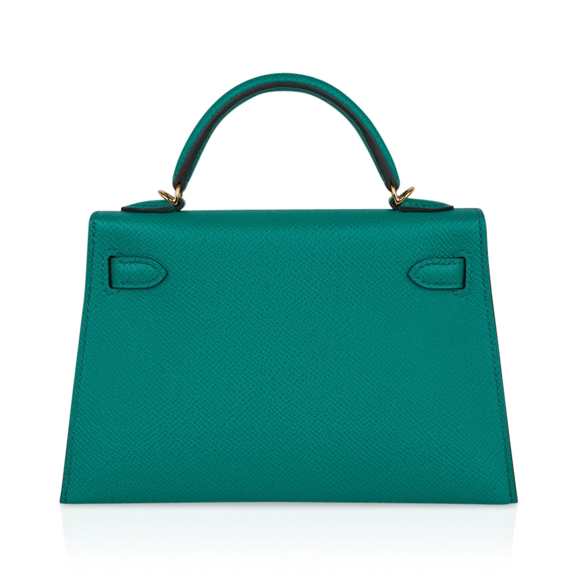Kelly 20 Mini Sellier Bag Jade Epsom Leather Gold Hardware New w/Box