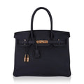 Birkin 30 Bag Black Togo Leather with Rose Gold Hardware