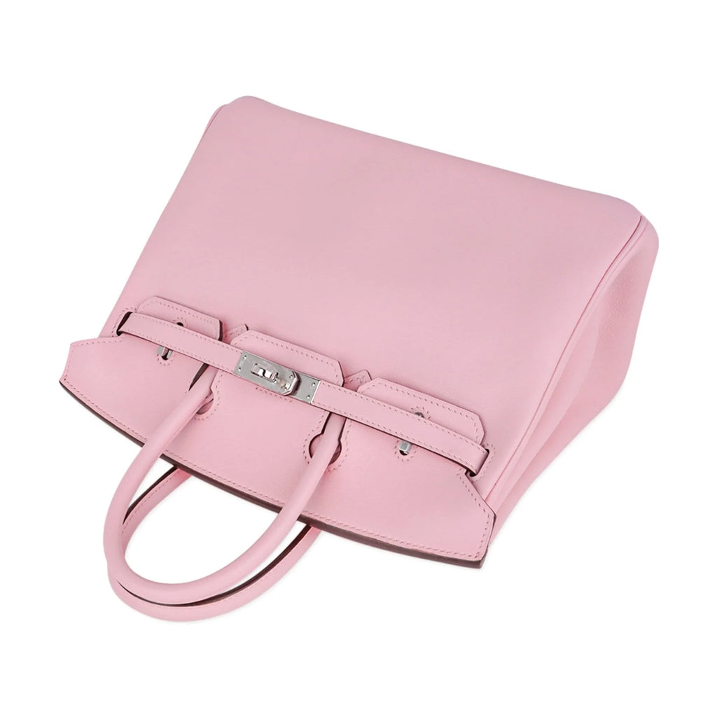 Birkin 25 Bag Rose Sakura Palladium Hardware Rare