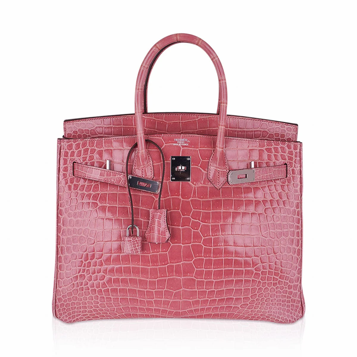 Birkin 35 Rose Indien Porosus Crocodile Bag – Rare Retired Color