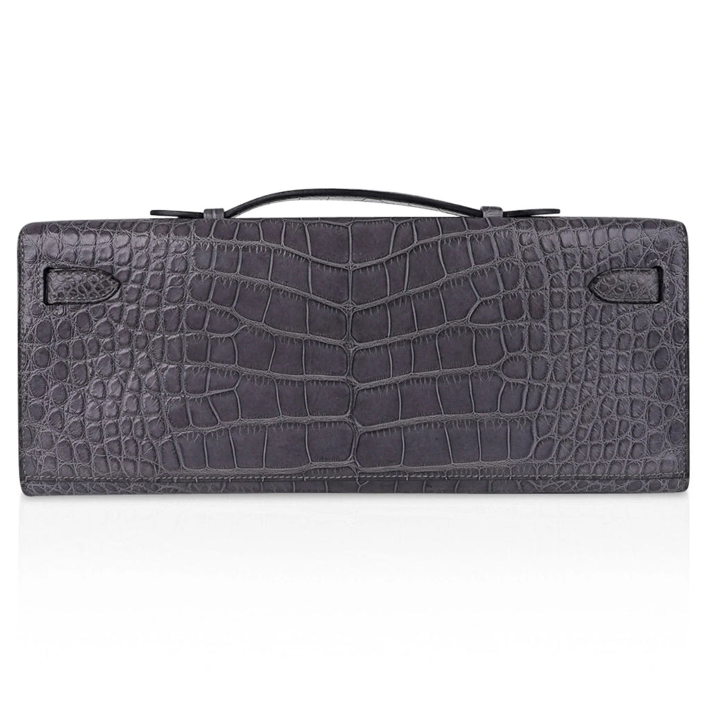 Kelly Cut Bag Gris Paris Grey Matte Alligator Palladium VERY rare
