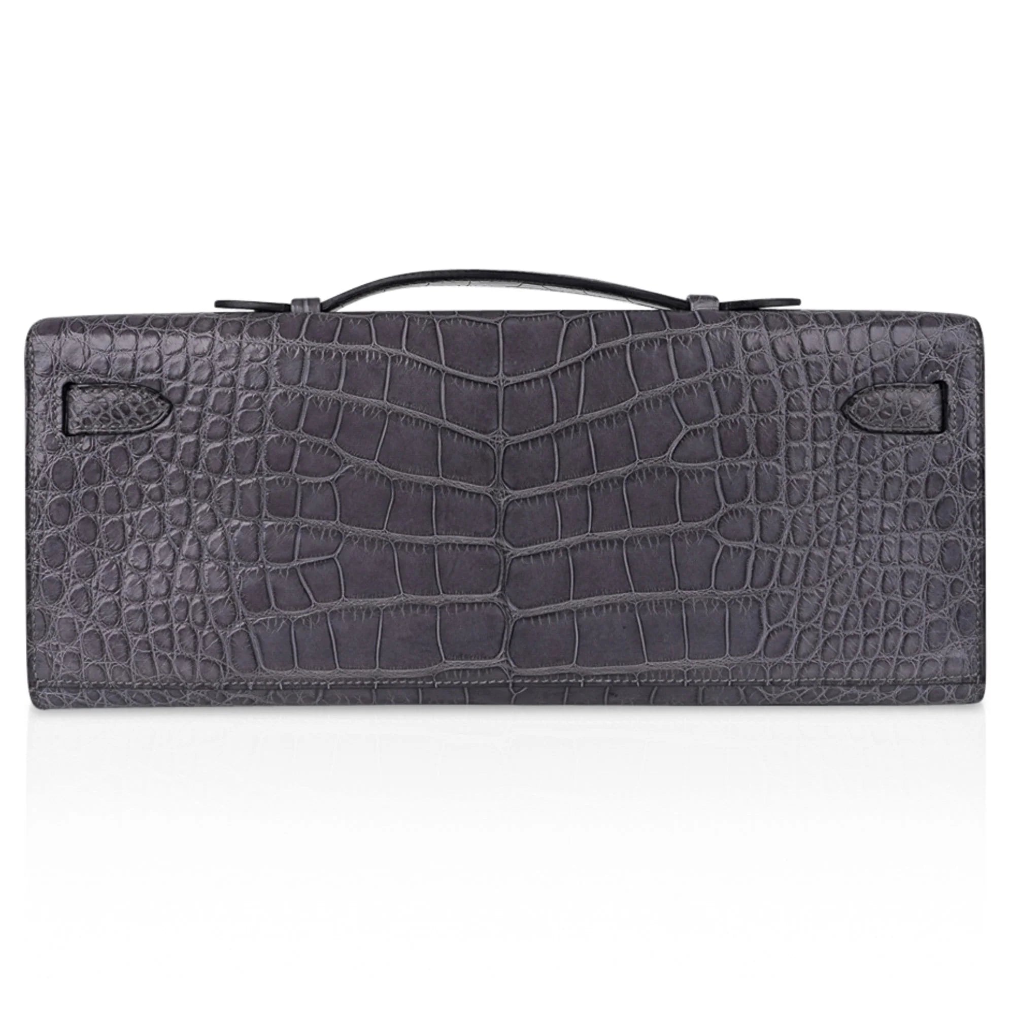 Kelly Cut Bag Gris Paris Grey Matte Alligator Palladium VERY rare