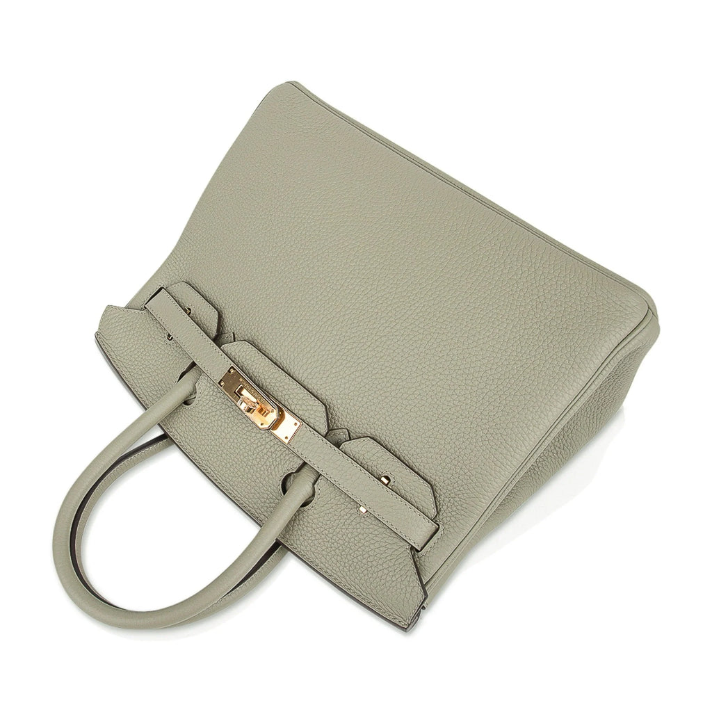 Birkin 30 Bag Sage (Sauge) Clemence Leather Gold Hardware