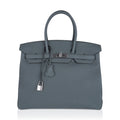 Birkin 35 Bag Vert Amande Togo Leather with Palladium Hardware