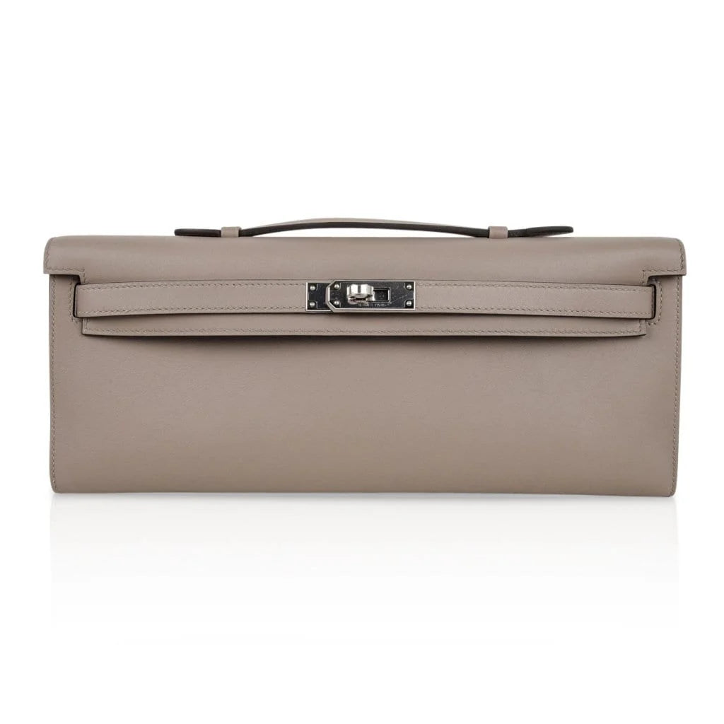 Kelly Cut Bag Gris Asphalte Gray Clutch Swift Palladium
