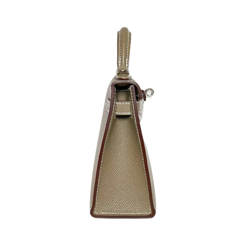 Kelly Sellier Craie and Trench Epsom Brushed Palladium Hardware